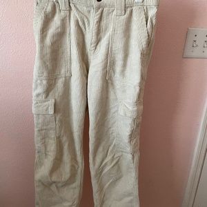 PacSun Velvet Corduroy cream pants